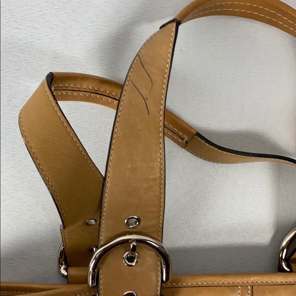COACH Tan Leather 2-strap shoulder or hand bag - Picture 9 of 9